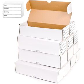 Cedilis 12 Pack 800-Count Trading Card Storage Box, Cardboard Storage Boxes for Baseball Cards, Sports Cards, Football Cards, Basketball Cards
