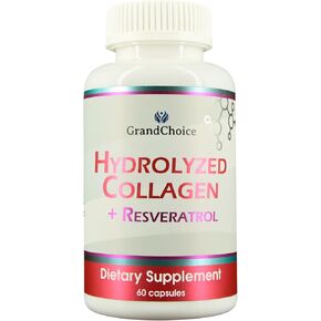Hydrolyzed Collagen + Resveratrol, 500mg, 60 Capsules