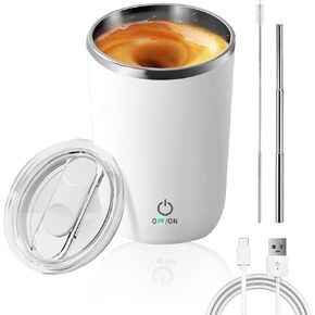 Beyoung Auto Stirring Cup, 14oz Automatic Magnetic Self Stirring Coffee Cup With 3 Mixing Function, Travel Tumbler Car Cup With Shaftless Mixing Strong Power For Chocolate Mocha,Black