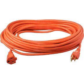 Southwire 2309SW8803 16/3 Vinyl Outdoor Extension Cord, Weather Resistant Flexible Vinyl Jacket, 3- Pronged, 100-Foot Extension Cord, 10 AMP, 1250 Watts, Orange