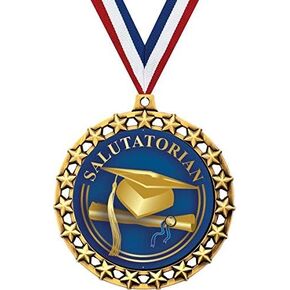 Salutatorian Medal, 2 1/2" Galaxy Star Graduation Medals, Great Salutatorian Awards Prime