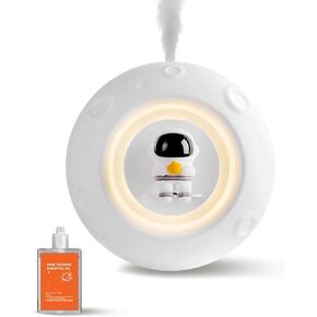 Lumoonosity Wall Diffuser – White Astronaut Essential Oil Diffuser with LED Night Light for Kids Room
