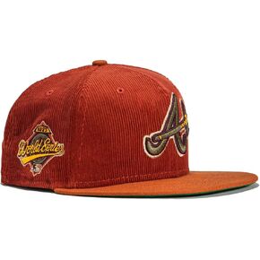 New Era Atlanta Braves 59FIFTY Cooperstown 1995 World Series Side Patch Fitted Corduroy Cap, Hat