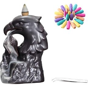 Eagle Incense Burner Backflow Aromatherapy Aromatherapy Frame Eagle Home Decoration +20pcs Backflow Incense
