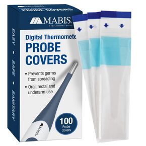 MABIS Disposable Probe Covers for Digital Thermometers, Box of 500, Can be Used Orally, Rectally or Under the Arm