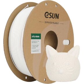 eSUN Matte PLA Filament 1.75mm Milk White, 3D Printing PLA Filament 1.75mm Dimensional Accuracy +/- 0.03mm, 1kg Carboard Spool (2.2lbs) for Most FDM 3D Printers