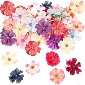 120 Pcs Mini Artificial Flowers - for Crafts, Party Decoration, Wedding Decor - Fake Flowers Made from Fabric - Cute Artificial Flowers for Decoration - Bright Colors No Fading
