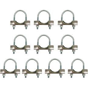 10 Pack 40mm U-bolt Pipe Clamps 1.57" Open Width U Pipe Clamp With Bolts Bolts And Other kits For Pipe, Household Antenna Connections