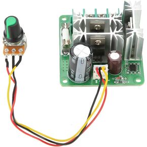 DC Motor Speed Controller, DC 6V 90V 15A, Stepless DC Brush Motor Speed Controller with Knob High Efficiency Low Heat Generating for PCL 0.01 1000W High Torque