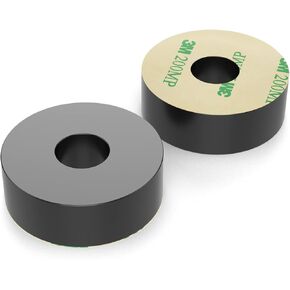 Isolate It: Sorbothane Vibration Isolation Washer 70 Duro with 3M PSA (0.5" ID - 1.5" OD - 0.5" Thick) - 4 Pack