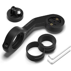 COOSPO Bike Computer Out Front Mount MT5S, Compatible with Garmin/COOSPO and GoPro, Bike Computer Mount Adapter for Handlebar 25.4mm/31.8mm
