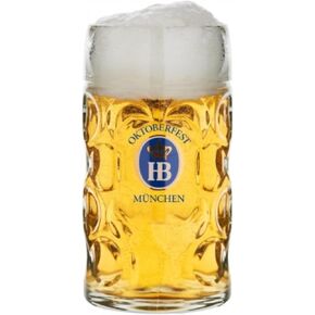 1 Liter HB Oktoberfest Edition Dimpled Glass Beer Stein in Saudi Arabia