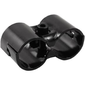1" Hole Dia Double Port Pipe Clamp Clip Lean Tube Connector