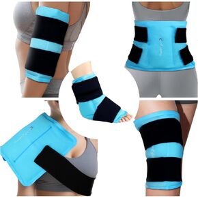Comfytemp Wearable Ice Pack for Injuries Reusable Gel Large Cold Bag with 2 Straps, 10.5" x 14.5", FSA HSA Eligible, Instant Hot Cold Compression for Knee Shoudler Back Pain Relief, Arthritis, Surgery