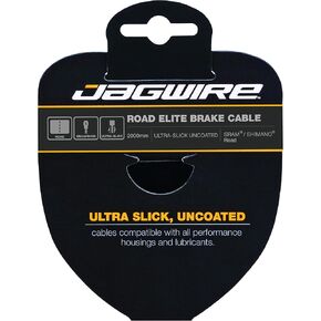Jagwire - Elite Ultra-Slick Polished Universal Bicycle Brake Cable | Ultimate Low-Friction Performance | for Road Bike | SRAM and Shimano Compatible | 1.5 x 2000 mm