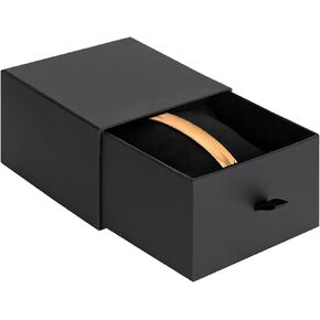 Elegant Sliding Drawer Necklace Box - Chain & Long Necklace Pearl Necklace Jewelry Gift Box for Men & Women - Necklace Case with Soft Velvet Interior and Satin Ribbon Pull Box
