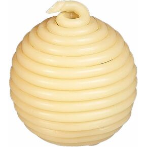 Candle by the Hour 60-Hour Round Candle, Eco-friendly Natural Beeswax with Cotton Wick,Yellow