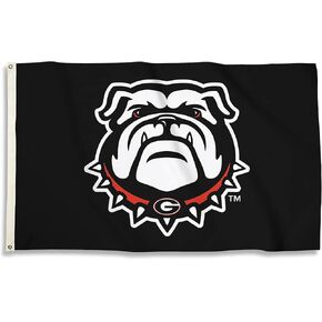 BSI PRODUCTS, INC. - Georgia Bulldogs 3’x5’ Flag with Heavy-Duty Brass Grommets - UGA Football, Basketball & Baseball Pride - High Durability - Designed for Indoor or Outdoor Use - Great Gift Idea