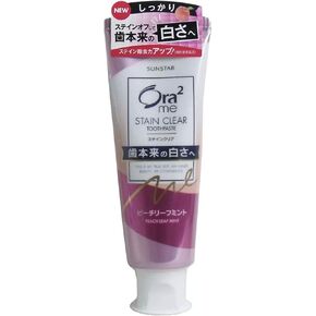 Sunstar Ora2 Stain Clear Whitening Toothpaste 130g Peach Leaf Mint