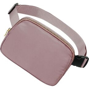 Unisex Fanny Pack for Women Men, 1L Everywhere Mini Belt Bag with Adjustable Strap, Lightweight Nylon Crossbody Bags Small Waist Pouch for Workout Running Traveling Hiking (Black)