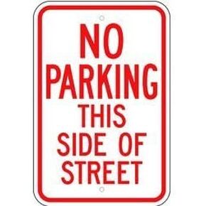 Vincenicy Metal Sign Great Aluminum Tin Sign No Parking This Side of Street Sign Premium Reflective Grade Metal 8 X 12 Inch