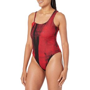 HUGO Women's Standard Tye Dye One Shoulder Full Piece Bathing Suit
