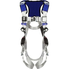 3M DBI-Sala ExoFit X100 Comfort Vest Retrieval Safety Harness Fall Protection, ANSI, OSHA, Shoulder and Back D-Rings, Padding on Back and Hips, Pass-through Chest Buckle, Tongue Leg Buckles,1401159,XL