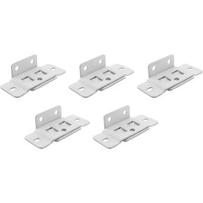 5Sets White L-Shaped 90-Degree Plastic Quick Fitting Furniture Panel Joint Bracket Fast Installation Push-On Clips Corner Buckle for Cabinet Wardrobe Mounting Roman Column Connection
