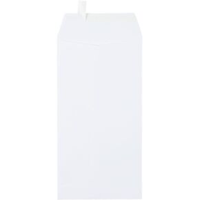 LUXPaper Open End Envelopes | Peel & Press | 6" x 11 1/2" | White | 70lb. Text | 500 Qty