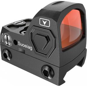 Micro Red Dot Sight, Shake Awake Red Dot Optics for RMR Cut Footprint,2MOA Reticle,12 Brightness Adjustment Reflex Sight,inclueds 20mm Picatinny Mounts and Low Profile Base