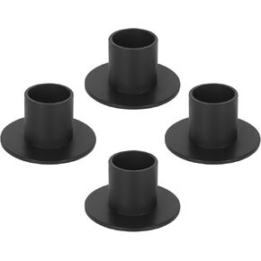 4 قطع من حوامل الشموع السوداء، حامل شمعدان قديم لديكور المزرعة لطاولة مركزية لحفلات الزفاف والذكرى السنوية لحفلات الزفاف وحفلات الزفاف المنزلية وهدايا الانتقال لمنزل جديد للنساء والرجال in Kuwait