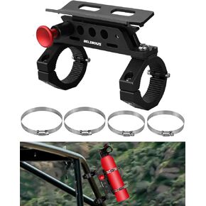Belinous UTV Fire Extinguisher Mount, Quick Release Adjustable Fire Extinguisher Mounting Bracket for 1.5-2" Roll Bar, Aluminum Alloy Fire Extinguisher Holder for UTV Polaris RZR Ranger Can-Am Jeep