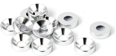 uxcell M5 5mm Flat Head Screw Bolt Aluminum Countersunk Washers Black 12 Pcs in Saudi Arabia