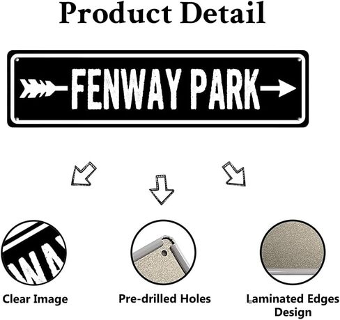 فينواي بارك لافتة البيسبول الديكور خمر Ballpark ديكور القصدير علامات جدار الفن اللوحة 16 × 4 بوصة معدنية in Kuwait