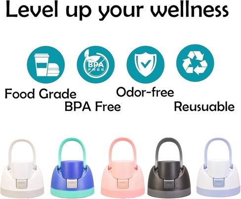 Replacement Lid Cap for Owala Freesip Water Bottle, One Button Push-To-Open Bottle Top Cap Compatible with Owala Cup 16oz 24oz 32oz 40oz, BPA-Free Stopper Cap for Owala Leak-Proof Lid (Blue) in Saudi Arabia