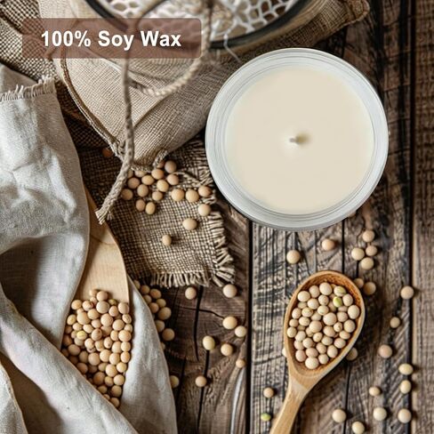 شموع معطرة بالأوكالبتوس والمريمية لشمعة العلاج العطري المنزلية، جرة شمع الصويا الطبيعي 7 أونصة، جرة بيضاء in Kuwait