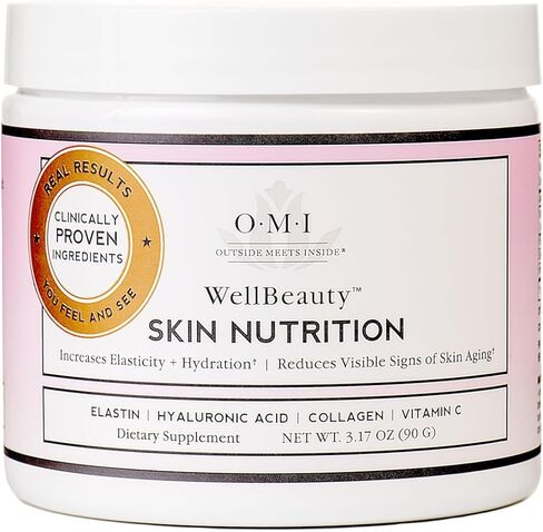 OMI Skin Nutrition، ثبت سريريًا أنه يزيد المرونة ويقلل العلامات المرئية لشيخوخة الجلد، الإيلاستين البحري الفرنسي، الكولاجين، حمض الهيالورونيك، فيتامين C، كمية تكفي لمدة شهر واحد، 3.17 أونصة in Saudi Arabia