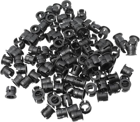 Maxmoral 100PCS Black Plastic 5mm Lampholder Panel Mount Socket Lamp Holder Clip for Printed Circuit Board and Electronic Display in Saudi Arabia