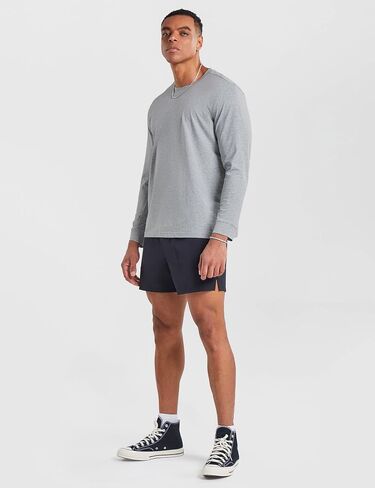 Ouber Men's Gym T-Shirt Sporty Workout Shirt Long Sleeve Casual Tops Athletic Fitness Tee in Kuwait