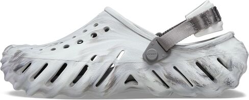 Crocs Unisex-Adult Echo Clog, Black/Reflective, 18 Women/16 Men in Saudi Arabia