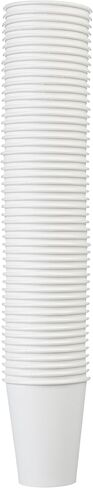 كوب ساخن من الورق من أمازون بيسكس، 12 أونصة، 1000 قطعة، عبوة من قطعة واحدة، أبيض in Saudi Arabia