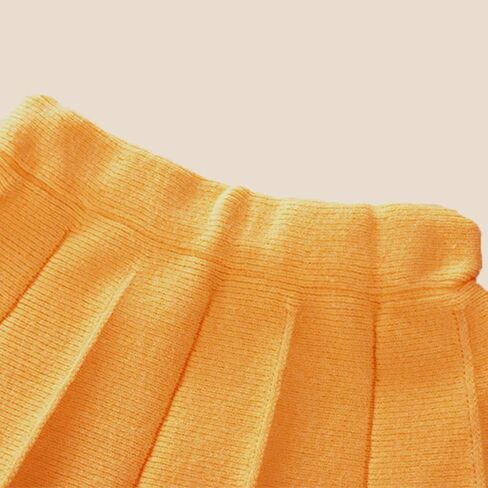 Toddler Baby Girls Fall Outfits Long Sleeve Knitted Sweater Tops Pleated Mini Skirt Set Autumn Winter Clothes Set in Saudi Arabia