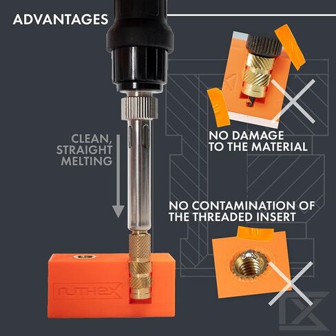 ruthex 1 x Soldering Tip Adapter for TS100 / TS101 / Pinecil Series for ruthex Soldering Tips LOE-SET-011 for Inserting Threaded Inserts in 3D Printing in Saudi Arabia
