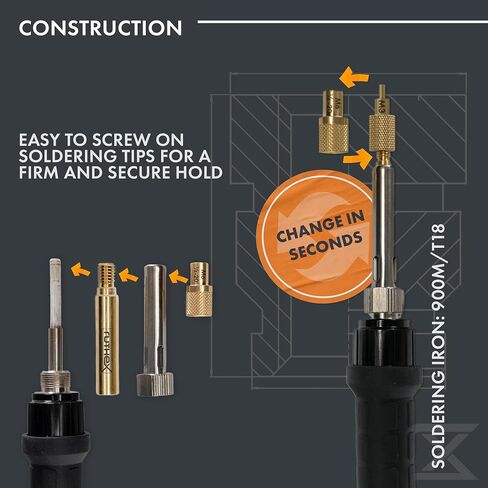 ruthex 1 x Soldering Tip Adapter for TS100 / TS101 / Pinecil Series for ruthex Soldering Tips LOE-SET-011 for Inserting Threaded Inserts in 3D Printing in Saudi Arabia