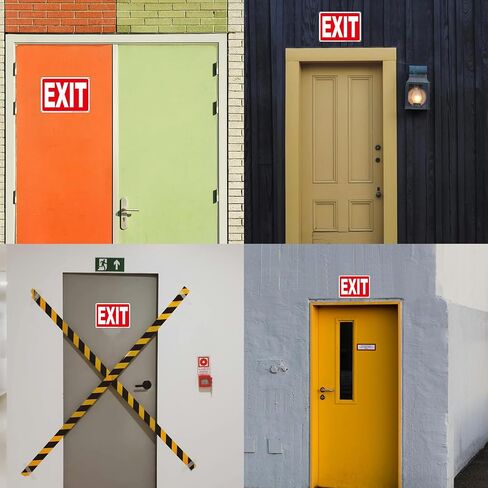 Exit Sign 2 Pack, 10x7 Inches Aluminum Metal Exit Sign, UV Protected, Durable, Weatherproof, Easy to Install, Indoor/Outdoor Use in Saudi Arabia