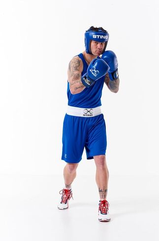 STING Competition Head Guard, IBA-Approved and USA Boxing-Approved Headgear, Premium Boxing Equipment for Professional Competition and Boxing Training, Red, M in Saudi Arabia