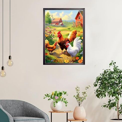 MEIYUDA 5D Diamond Painting Kits for Adults Beginners，Landscape Waterfalls Diamond Art Kits for Adults，5D DIY Full Drill Flowers and Butterflies Diamond Dots Art for Home Wall Decor 12x16inch in Saudi Arabia