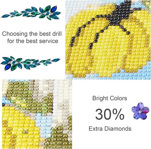 MEIYUDA 5D Diamond Painting Kits for Adults Beginners，Landscape Waterfalls Diamond Art Kits for Adults，5D DIY Full Drill Flowers and Butterflies Diamond Dots Art for Home Wall Decor 12x16inch in Saudi Arabia