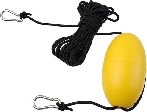 Geesatis 1 قطعة حبل سحب حبل بحري بطول 30 قدم. خط سحب مرساة مع خطاف من الفولاذ المقاوم للصدأ، أصفر in Kuwait