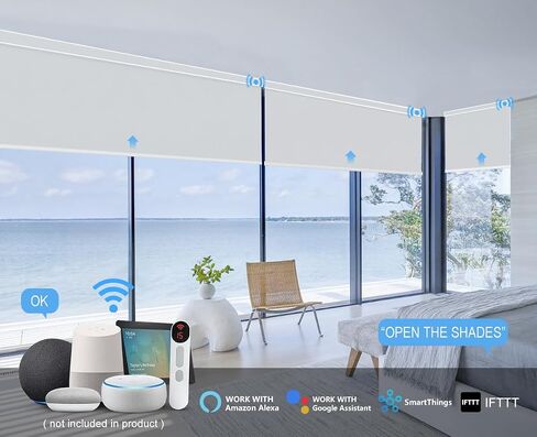 Motorized Blinds with Remote,100% Blackout Smart Roller Blinds Fabric Samples in Saudi Arabia